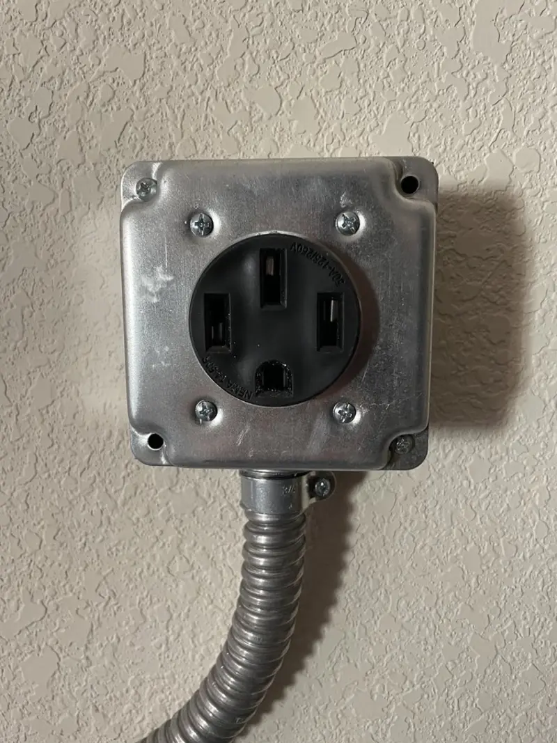 NEMA 14-50 outlet installed for Smart Home Electrical in Gilford